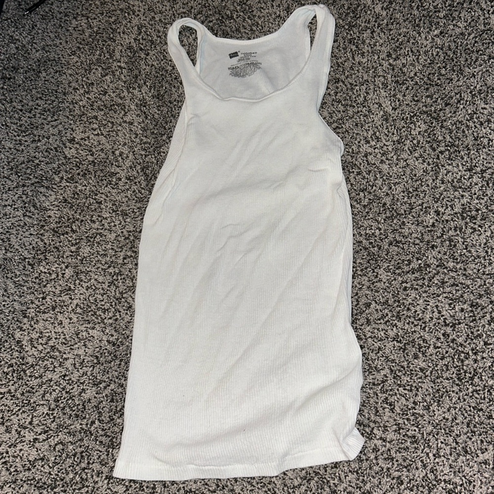 Adult small, white wife beater, worn once.